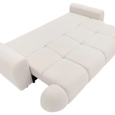 Rozkládací pohovka s úložným prostorem ERBIN - studená béžová