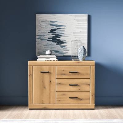 Komoda se šuplíky a dvířky ADELLA - dub evoke