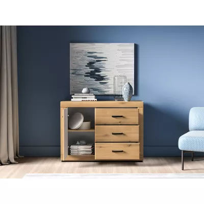 Komoda se šuplíky a dvířky ADELLA - dub evoke