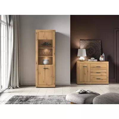 Prosklená vitrína ADELLA - dub evoke