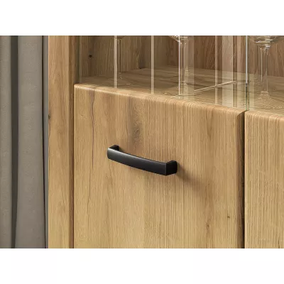 Nízká prosklená vitrína ADELLA - dub evoke