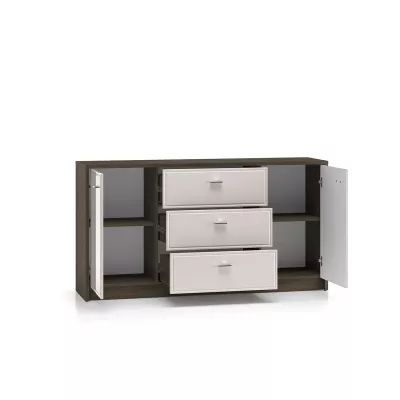 Široká kombinovaná komoda SAFIEH - dub / kašmír