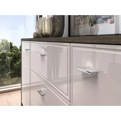 Široká kombinovaná komoda SAFIEH - dub / kašmír