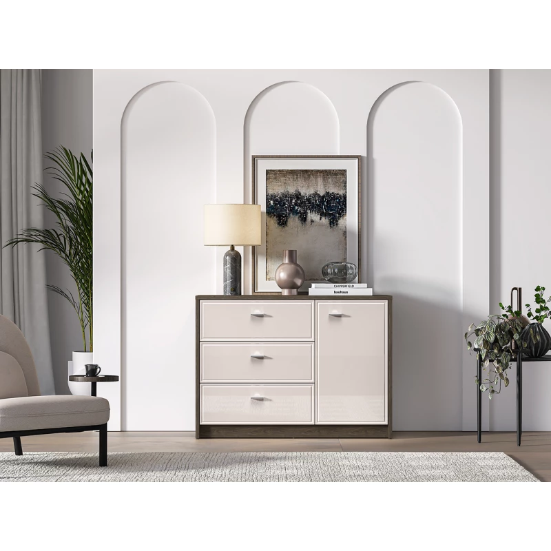 Kombinovaná komoda SAFIEH - dub / kašmír