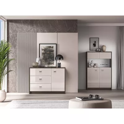 Kombinovaná komoda SAFIEH - dub / kašmír