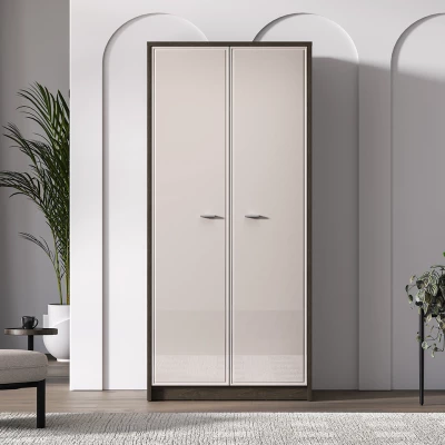 Šatní skříň 89 cm SAFIEH - dub / kašmír