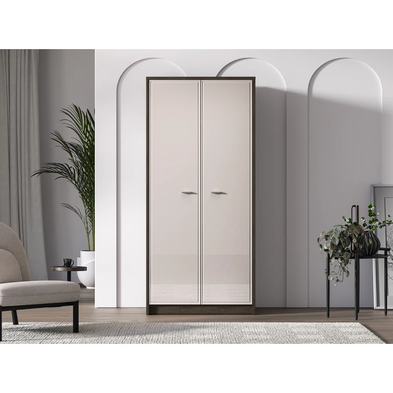 Šatní skříň 89 cm SAFIEH - dub / kašmír