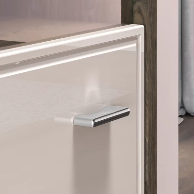 Prosklená vitrína SAFIEH - dub / kašmír