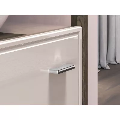 Prosklená vitrína SAFIEH - dub / kašmír