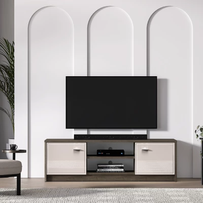 Televizní stolek SAFIEH - dub / kašmír