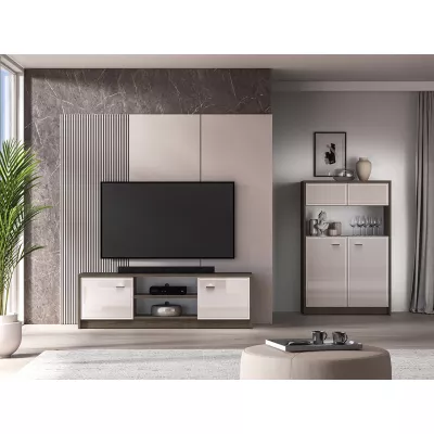 Televizní stolek SAFIEH - dub / kašmír