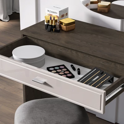 Toaletní stolek SAFIEH - dub / kašmír