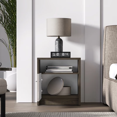 Noční stolek SAFIEH - dub / kašmír