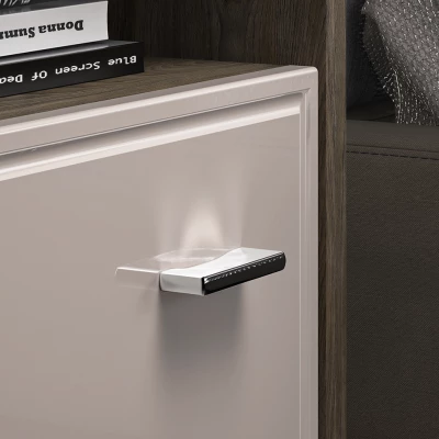 Noční stolek SAFIEH - dub / kašmír