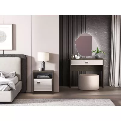 Noční stolek SAFIEH - dub / kašmír