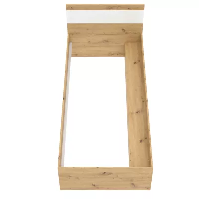 Jednolůžková postel 90x200 ADIRA - dub artisan / bílá
