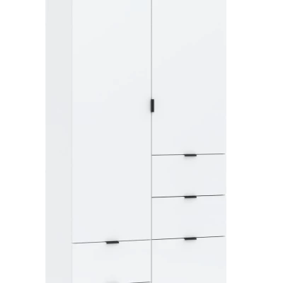 Kombinovaná šatní skříň 90 cm ZARA - bílá