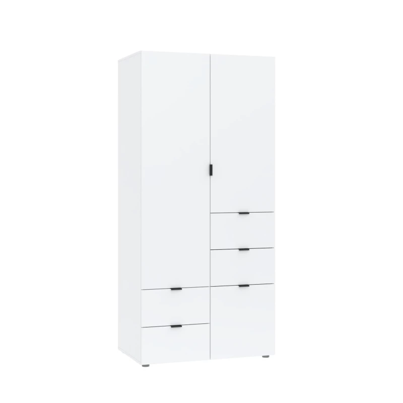 Kombinovaná šatní skříň 90 cm ZARA - bílá