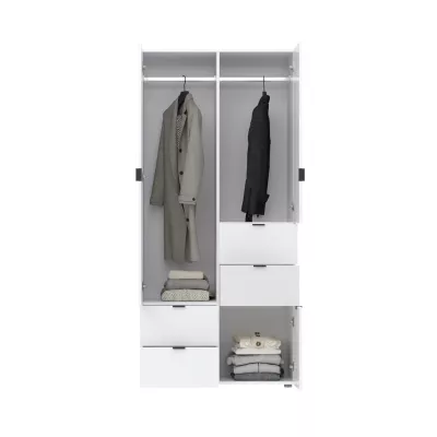 Kombinovaná šatní skříň 90 cm ZARA - bílá