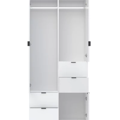 Kombinovaná šatní skříň 90 cm ZARA - bílá