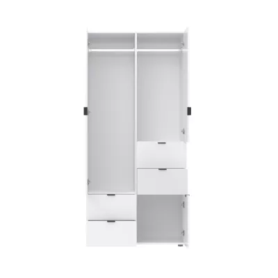 Kombinovaná šatní skříň 90 cm ZARA - bílá