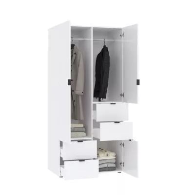 Kombinovaná šatní skříň 90 cm ZARA - bílá