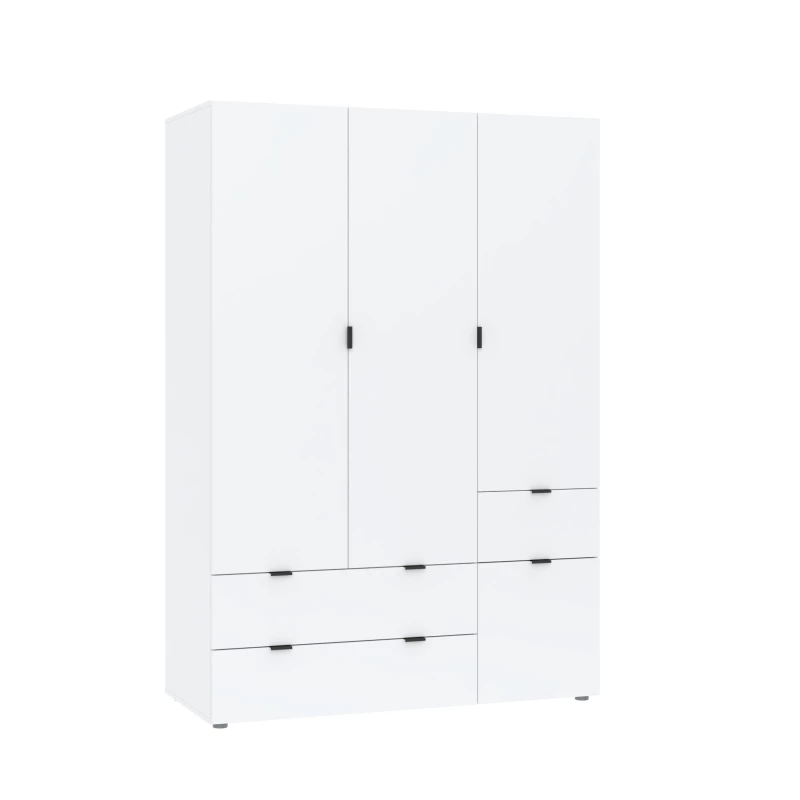 Šatní skříň 135 cm ZARA - bílá