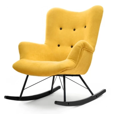 Houpací křeslo ENAS - žluté / černé