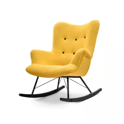 Houpací křeslo ENAS - žluté / černé