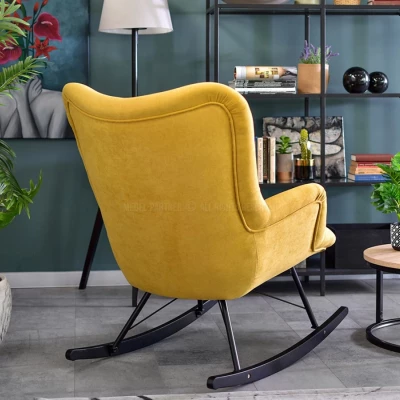 Houpací křeslo ENAS - žluté / černé