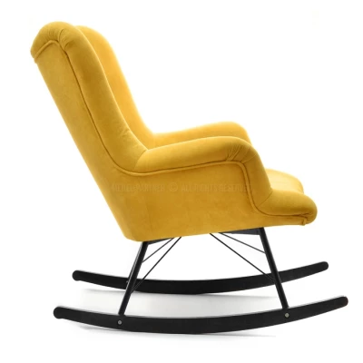 Houpací křeslo ENAS - žluté / černé