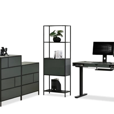 Nábytek do studentského pokoje MAIRA - zelený / černý