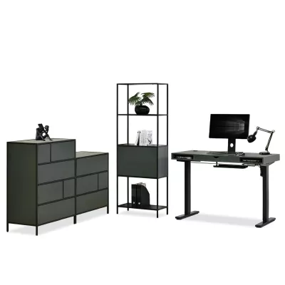 Nábytek do studentského pokoje MAIRA - zelený / černý