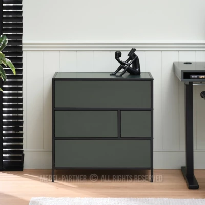 Nábytek do studentského pokoje MAIRA - zelený / černý