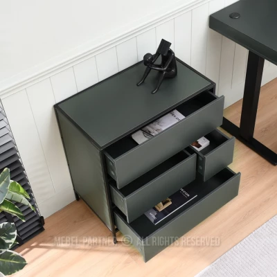 Nábytek do studentského pokoje MAIRA - zelený / černý