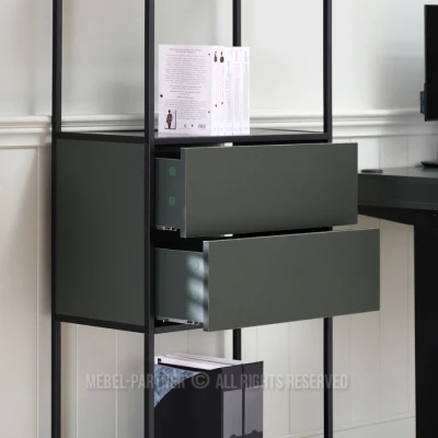 Nábytek do studentského pokoje MAIRA - zelený / černý