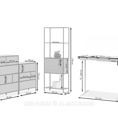 Nábytek do studentského pokoje MAIRA - zelený / černý