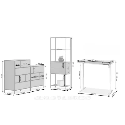 Nábytek do studentského pokoje MAIRA - zelený / černý