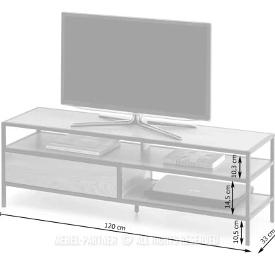 Televizní stolek MAIRA - béžový / černý
