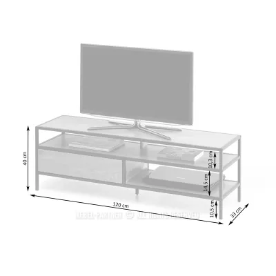 Televizní stolek MAIRA - béžový / černý