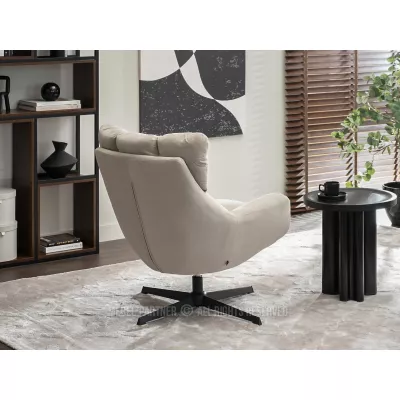 Otočné křeslo BOJANA - béžové / černé