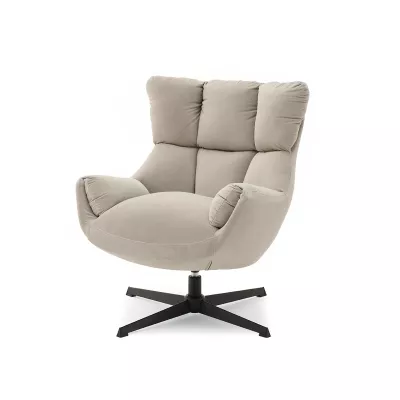 Otočné křeslo BOJANA - béžové / černé