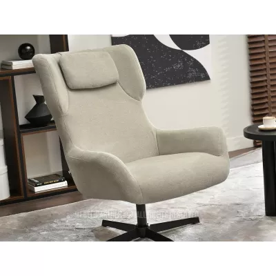 Otočné křeslo ANTE - béžové / černé