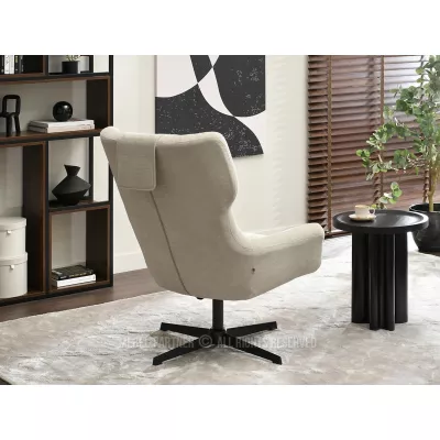 Otočné křeslo ANTE - béžové / černé