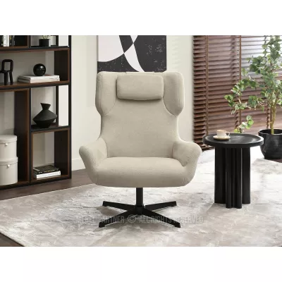 Otočné křeslo ANTE - béžové / černé