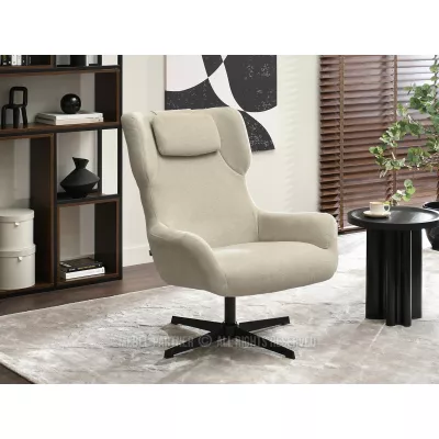 Otočné křeslo ANTE - béžové / černé