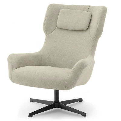 Otočné křeslo ANTE - béžové / černé