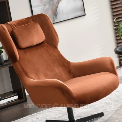 Otočné křeslo ANTE - měděné / černé