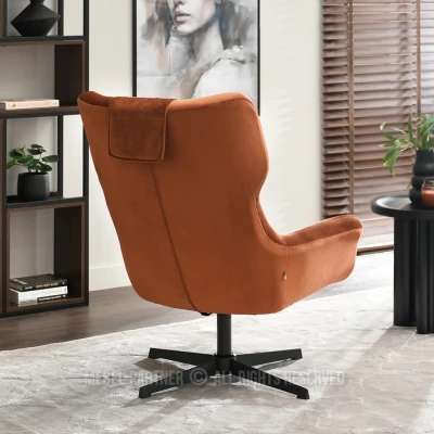 Otočné křeslo ANTE - měděné / černé