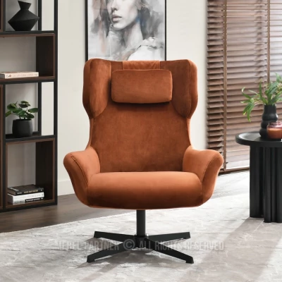 Otočné křeslo ANTE - měděné / černé